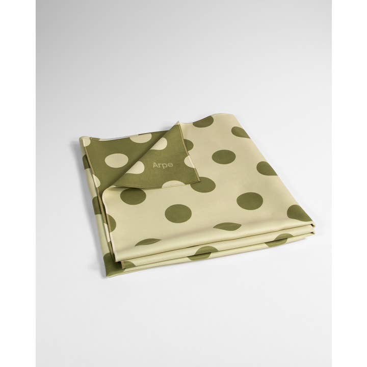 Arpe - Wholesale Bath Towel - Towel Dots Olive Green