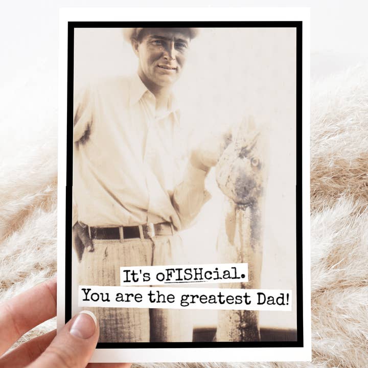 Vatertagskarte. Es ist von Ishcial. Du bist der beste Vater. für den Großhandel von Raven's Rest Studio