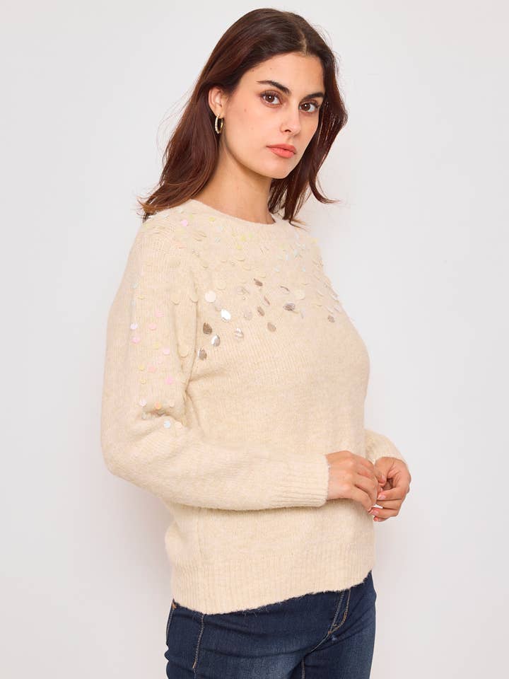 KY CREATION PARIS - Vendita all'ingrosso Maglione tricot - Donna - Maglione con paillettes