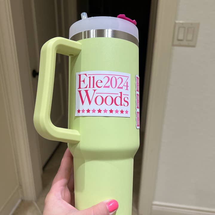 Stylin Brunette - Wholesale Drink Huggers & Koozies - Elle Woods For President Magnet for Stanley Cup & Yeti Cup