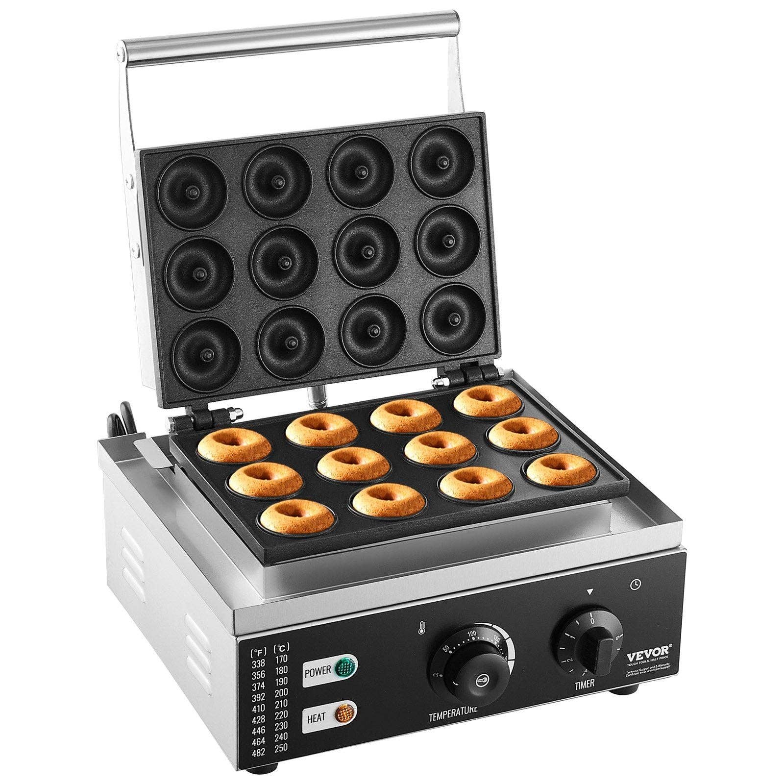 BlakOutlet – Aparelhos de cozinha por atacado – Máquina elétrica de donuts BlakOutlet, 1550W, comercial com superfície antiaderente0