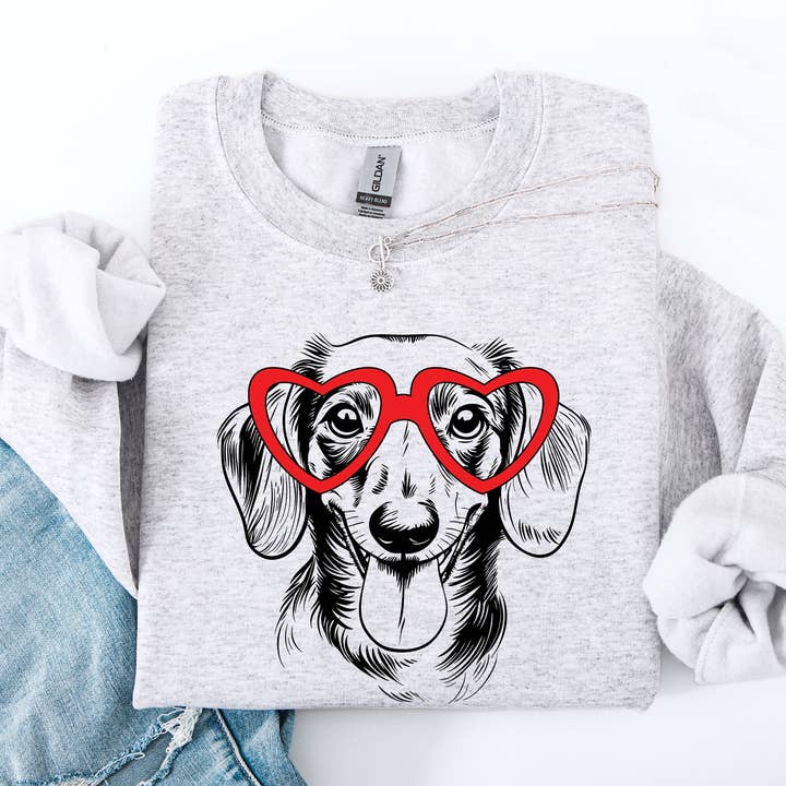 Dachshund, Pet, Dog Breed, Valentine's Sweatshirt for wholesale by Refinery Number One LLC