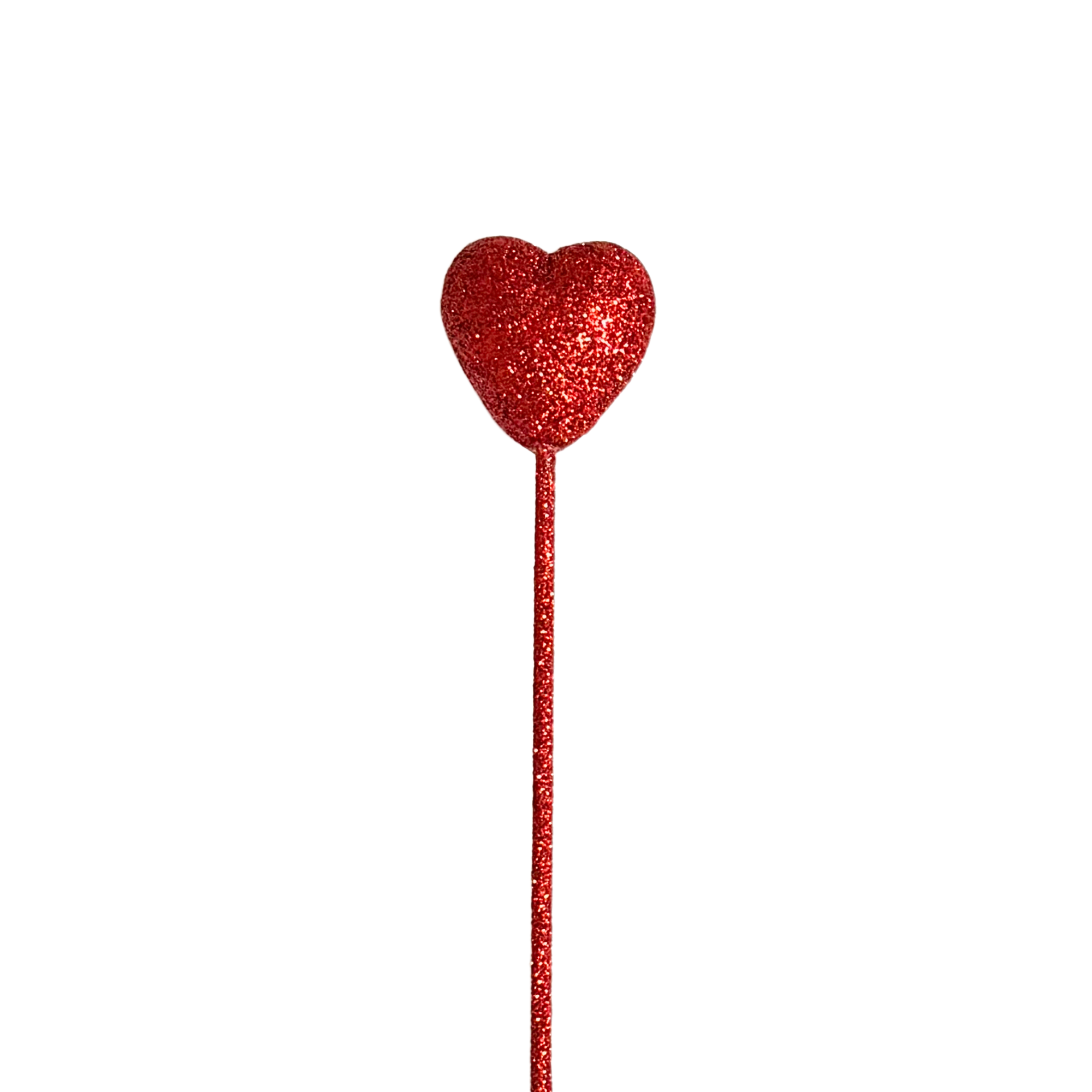 Jacobson - Wholesale Craft Supplies - 17"L Red Glitter Heart Picks - Valentine's Day0