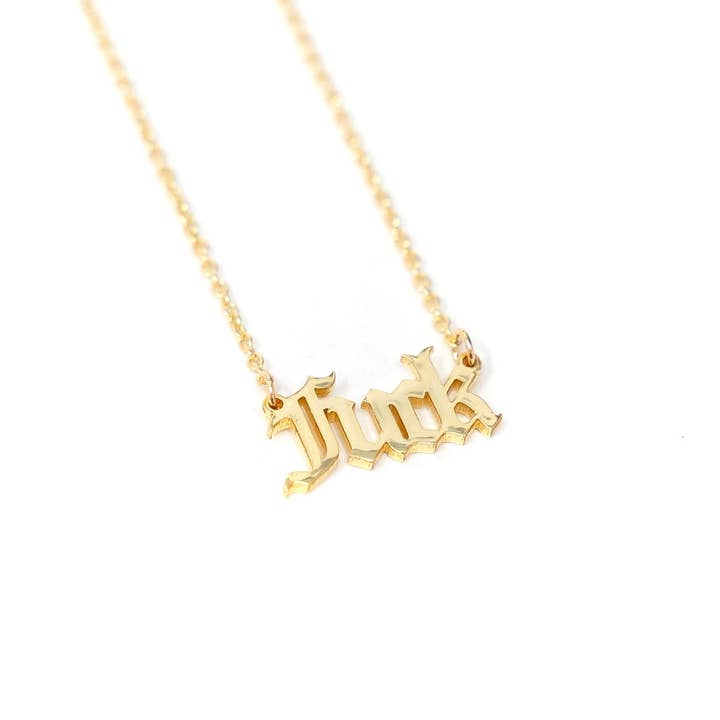 Dirty Word Necklace - F*CK for wholesale by The Sis Kiss