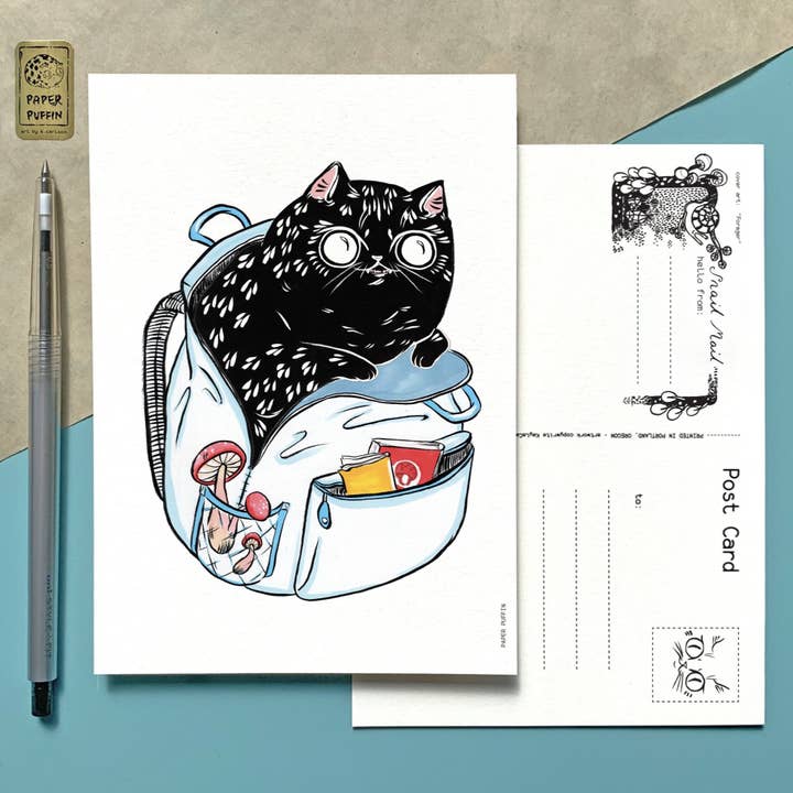 Postkarte für Samtpfoten-Sammler für den Großhandel von Paper Puffin