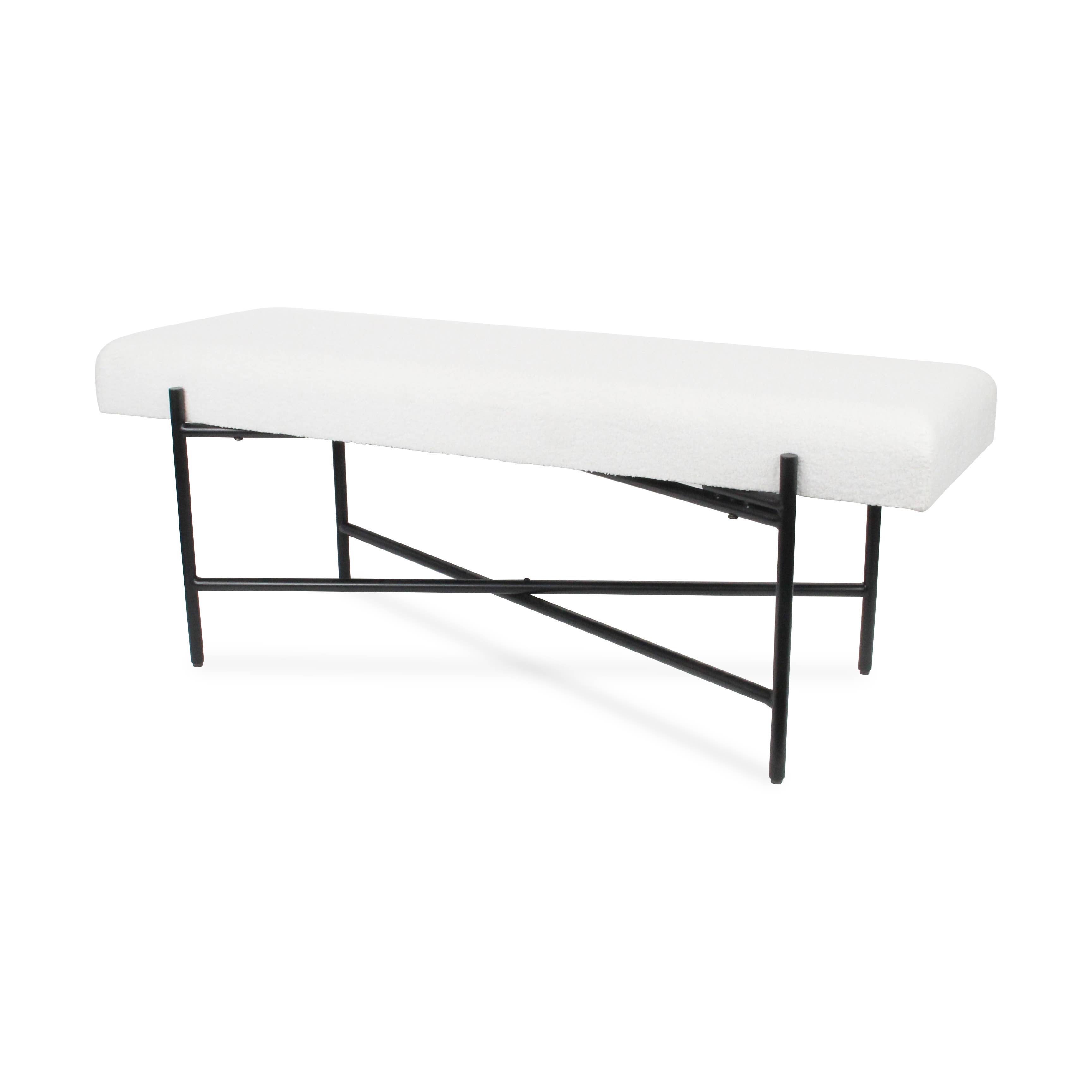 Cheungs Home Decor - Wholesale Bench - Tingri Modern White Cushion Top Entryway Bench2