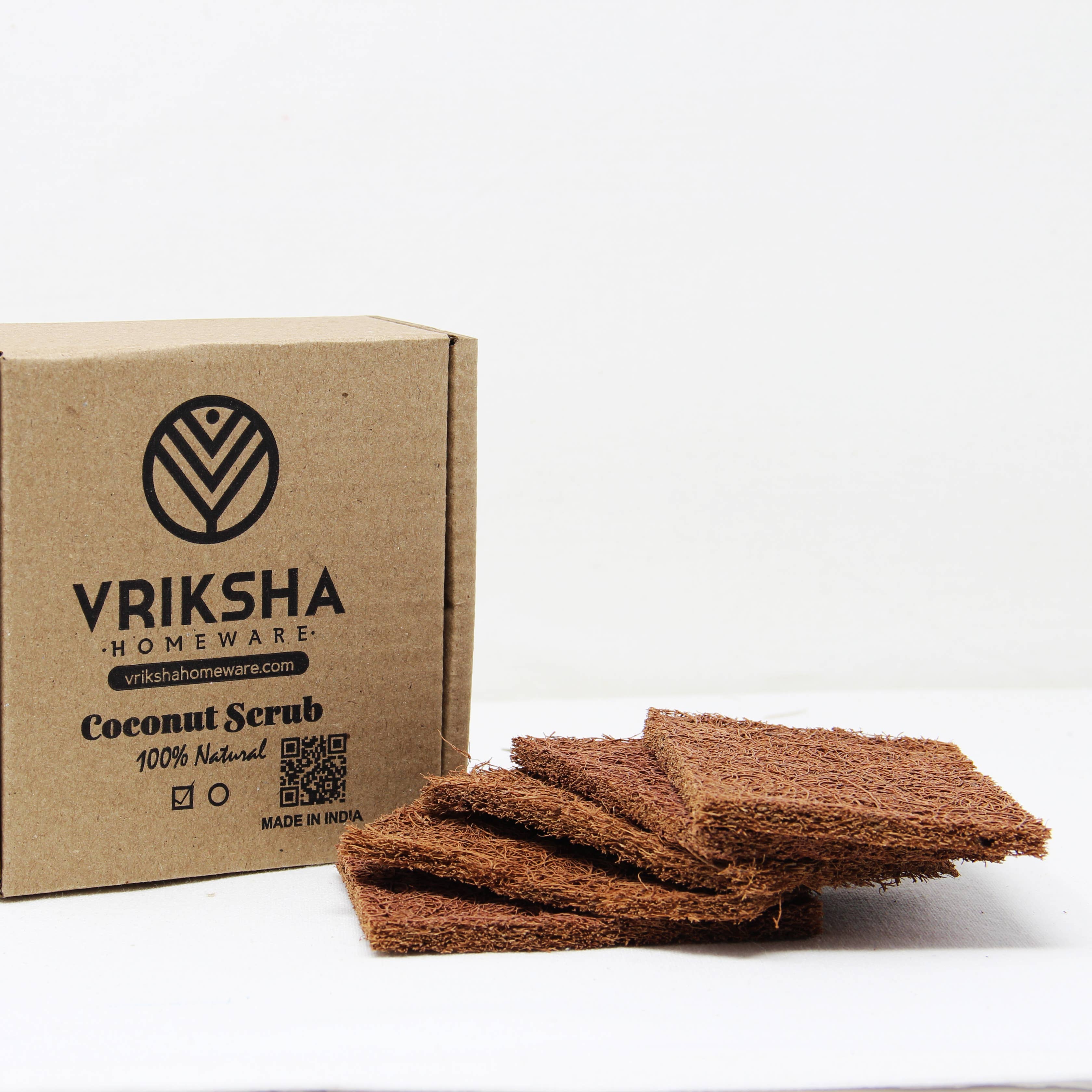 Vriksha Homeware – wholesale Cleaning sponge – Multipurpose Coconut coir pads -  Cleaning Scrub - 5pcs2