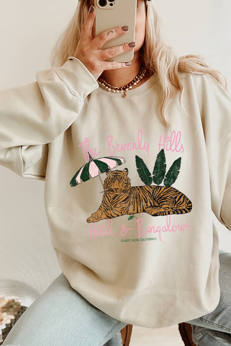 Illustrated Society - Wholesale Graphic Sweatshirt - Unisex - BEVERLY HILLS HOTEL VINTAGE GRAPHIC SWEATSHIRTS7