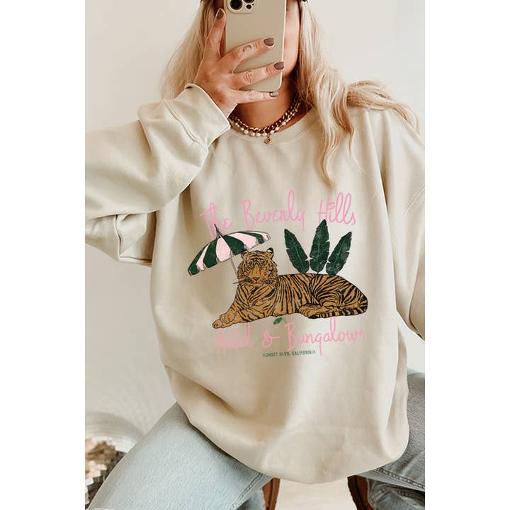 Illustrated Society - Wholesale Graphic Sweatshirt - Unisex - BEVERLY HILLS HOTEL VINTAGE GRAPHIC SWEATSHIRTS7