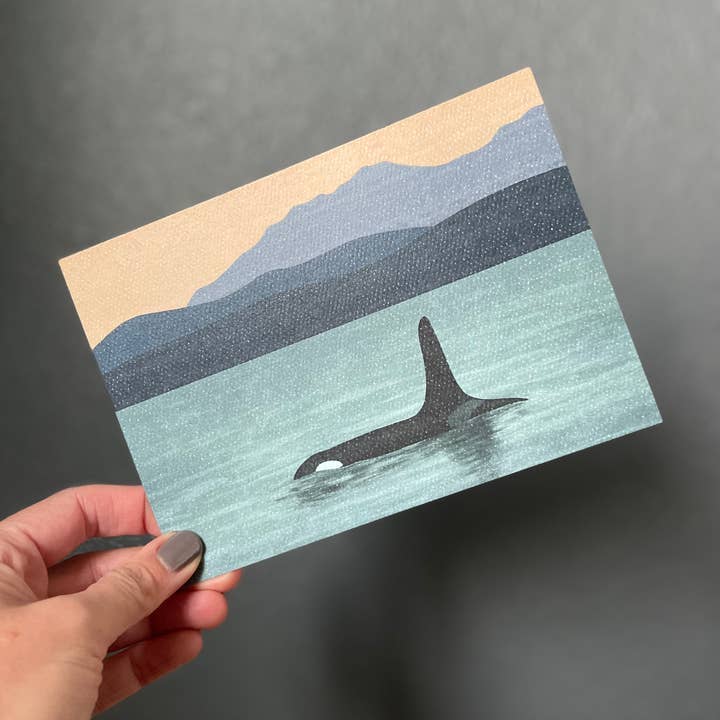 Nicole Bennion Illustration - Wholesale Art Print - Orca Landscape Print2