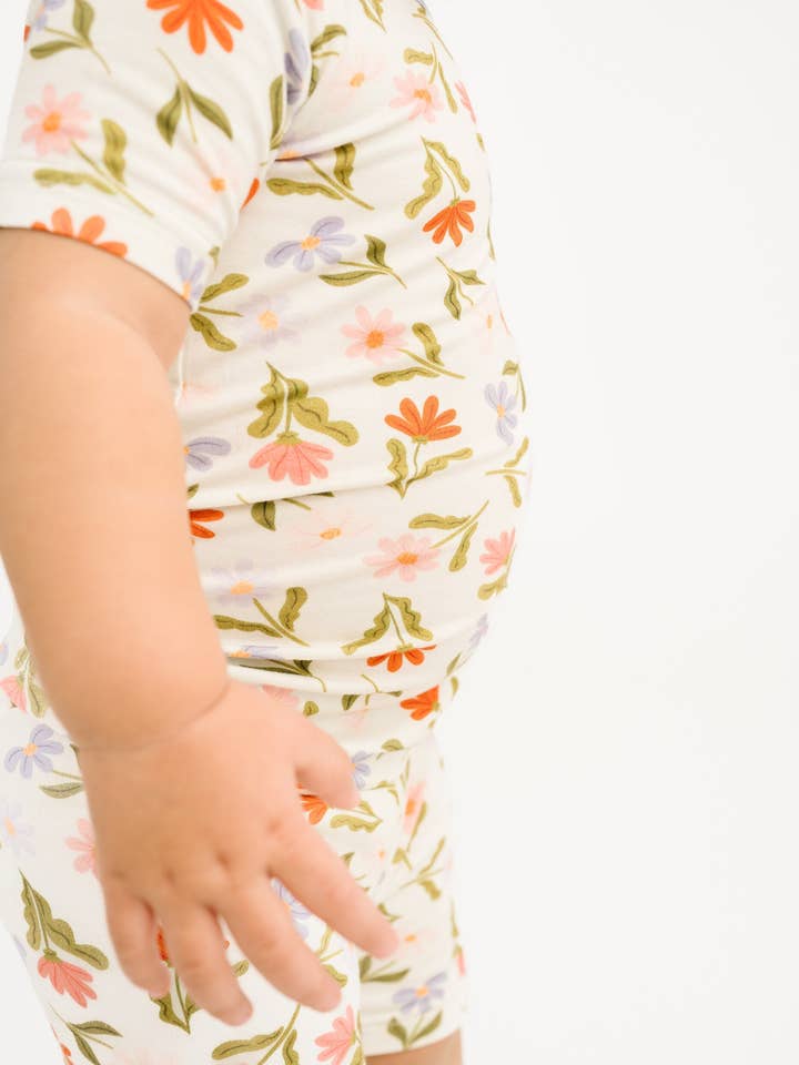 Little One Shop - Wholesale Top & Short Set - Kids - Daisy Daydream Bamboo Shorts Set