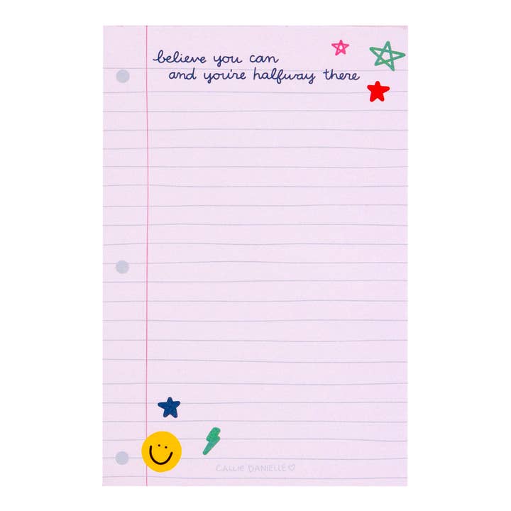 Believe You Can Smiley Notepad for wholesale by Callie Danielle