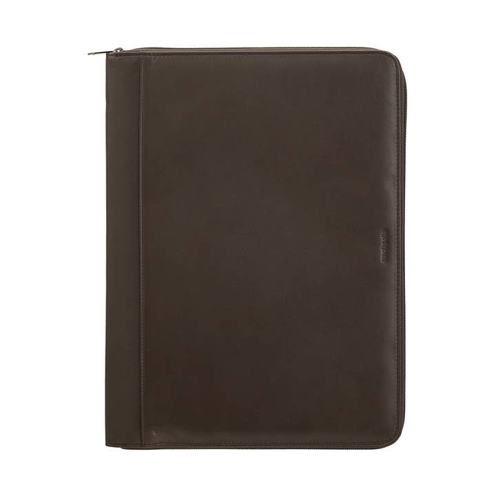 Nuvola Pelle Leather A4 Folder Zipped Business Bag Tobacco for wholesale by dudu