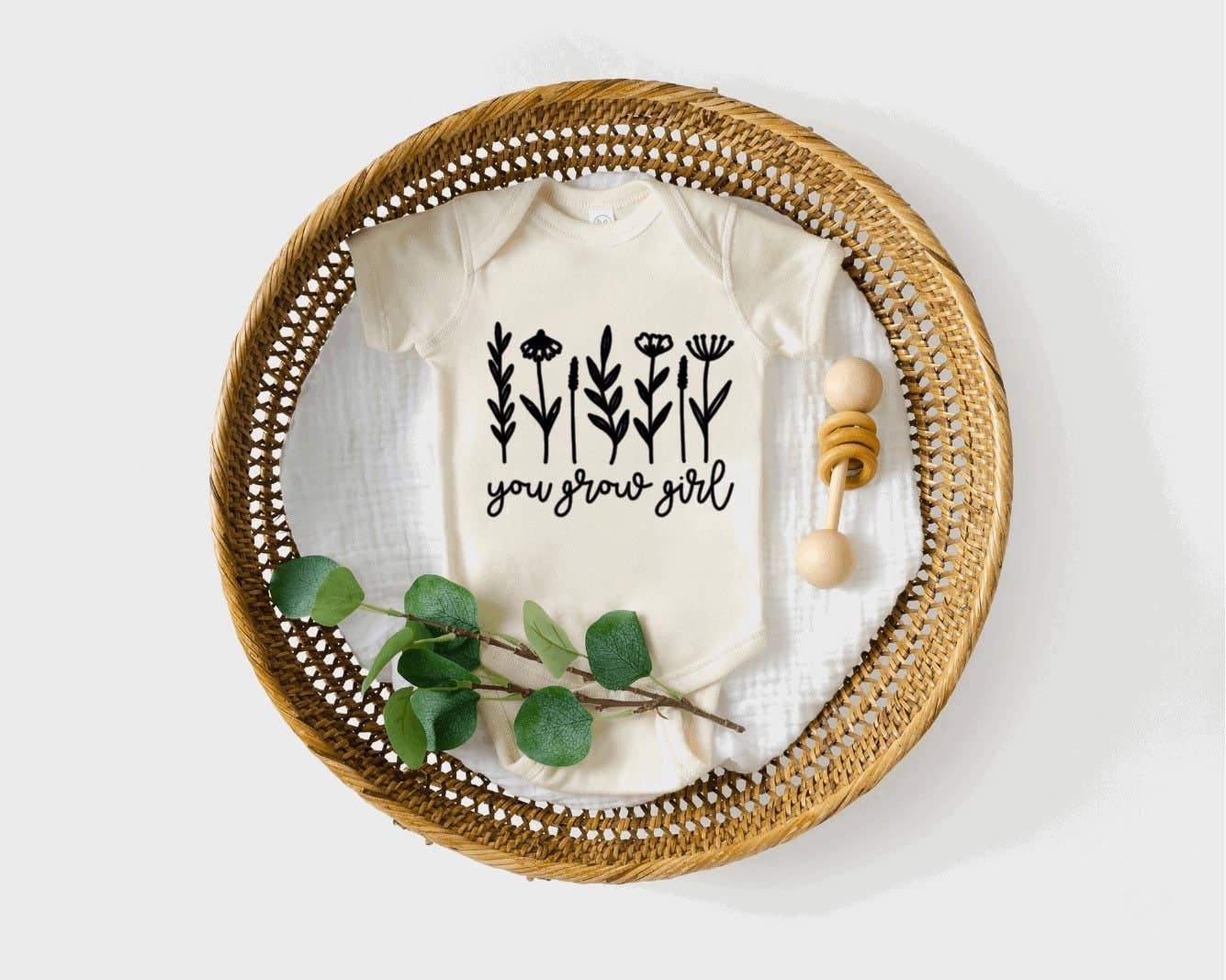 Wildflowers + Cotton - Wholesale Bodysuit (Non-Footed) - Baby - You Grow Girl | 100% Cotton Baby Bodysuit or Tee3