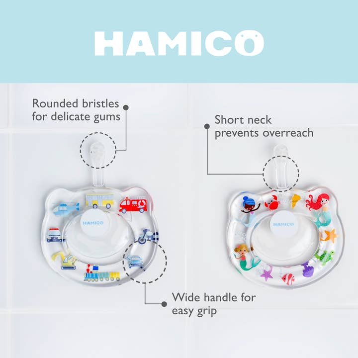 HAMICO -Innovative Toothbrush - Wholesale Toothbrush - Kids & Baby - Baby Training Toothbrush - Rubber Ducks | 6 Individual packs