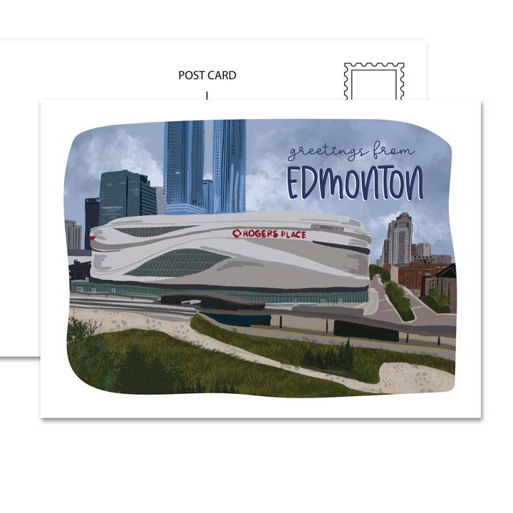 Rogers Place Edmonton Postcards for wholesale by Jaybee Design