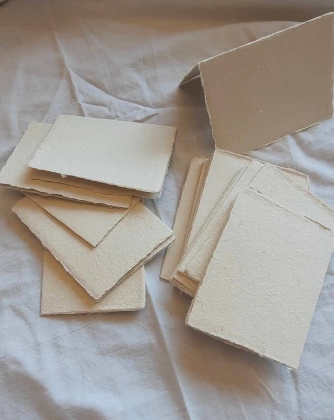 PARWANApaper – wholesale Stationery/notecard set – Tented Place Cards Deckled Edge Handmade Paper 2