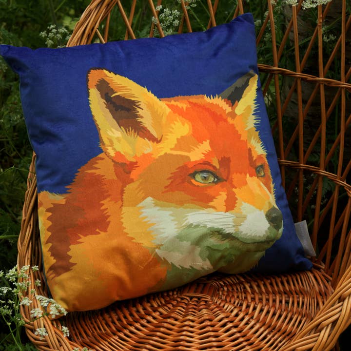 Fox Velvet Cushion for wholesale by Tracey Cooper