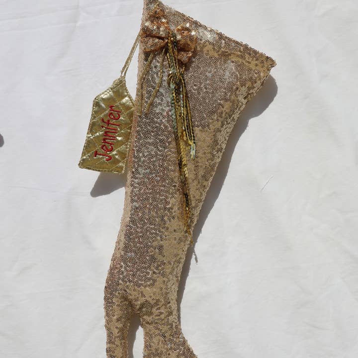 CocoMiaDesign – Großhandel Weihnachtsstrumpf – High Heel Weihnachtsstrumpf, Pailletten Damenstrumpf-Set4