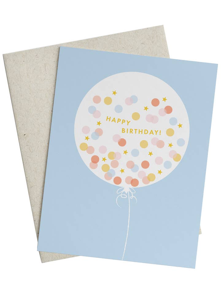 Confetti Balloon Birthday Card for wholesale by Knot & Bow