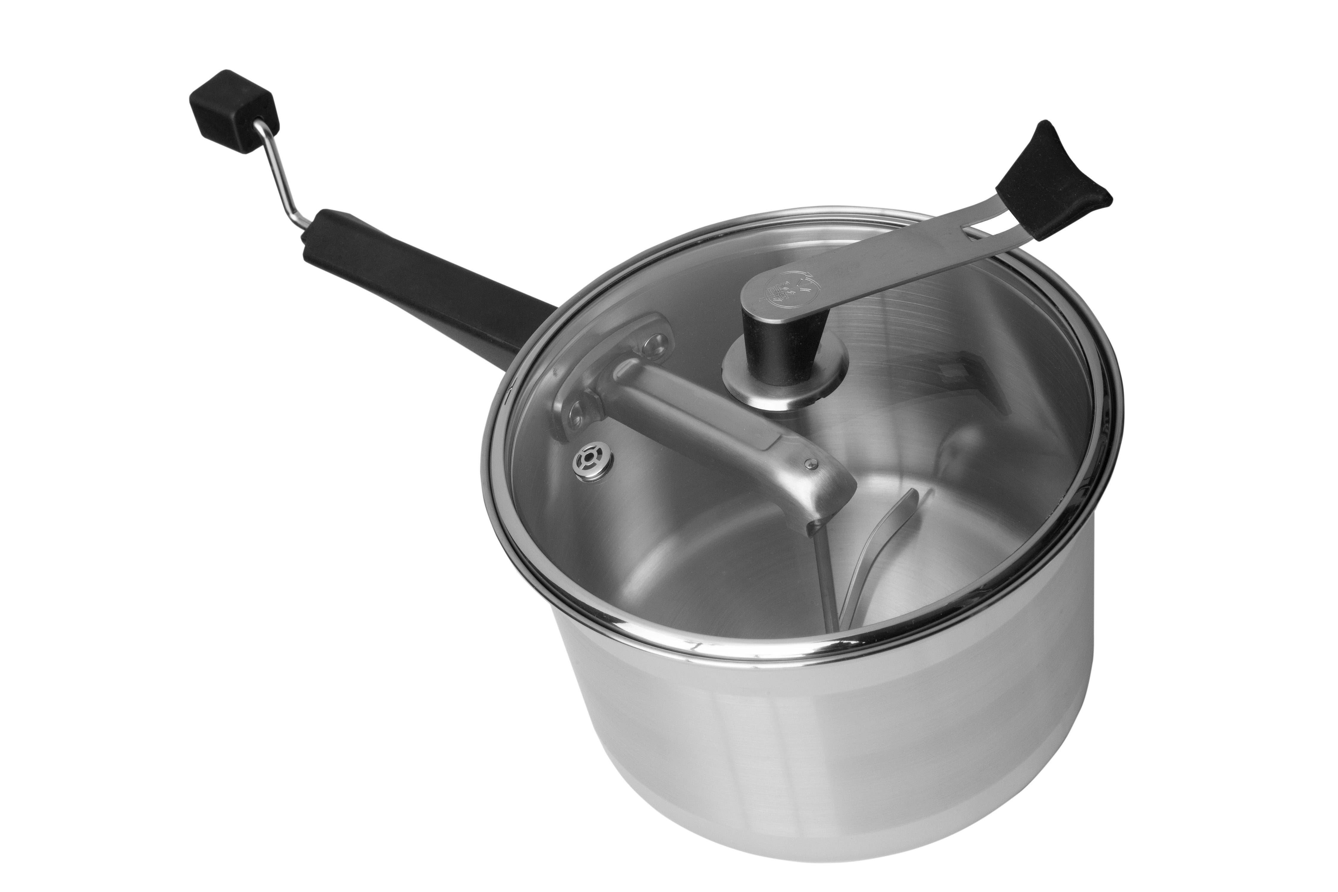 Flyer Foods Inc - Vente Appareils électroménagers - Série Platine Popcorn Popper en Acier Inoxydable Whirley Pop3