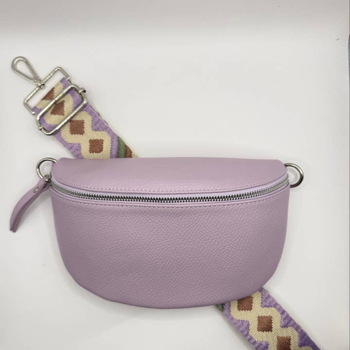 Lilac Bag + Lilac Aztec Strap for wholesale by Arabello Bags