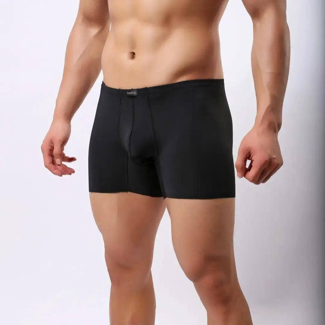 DomiGe – wholesale Underwear – Men's – Men's Mid-Waist Boxer Briefs with Laser-Cut Leg Openings and Full Coverage Back Male Underwear1