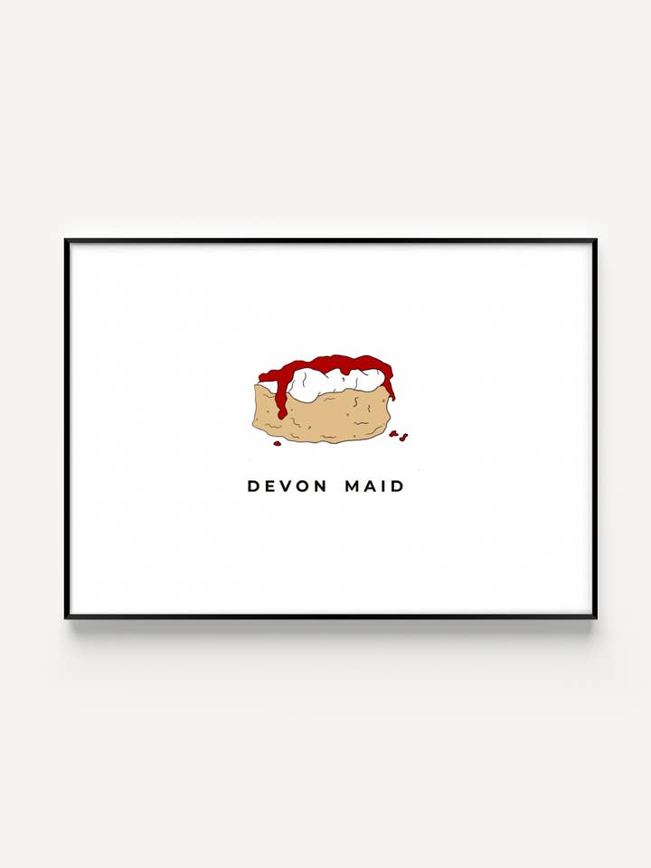 Devon Maid - The Cream Tea Collection - Art Print for wholesale by Latitude 50 Living