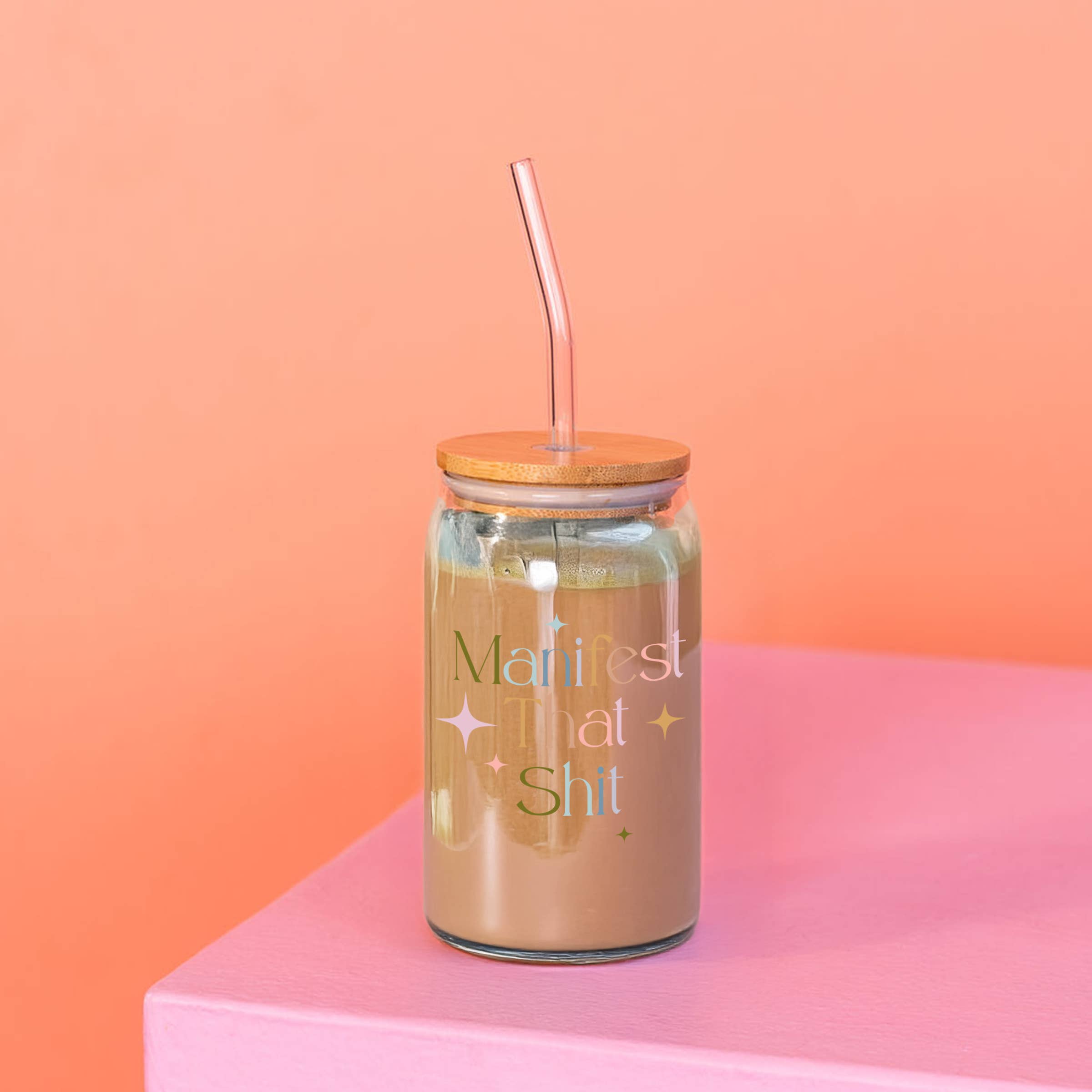 Talking Out of Turn - Wholesale Drinking Glass/Cup - Can Glass w/Lid + Straw (SALE!)5