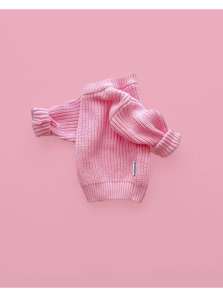 Lucky Panda Kids - Wholesale Knit Sweater - Kids - Chunky Knit Sweater | Pink