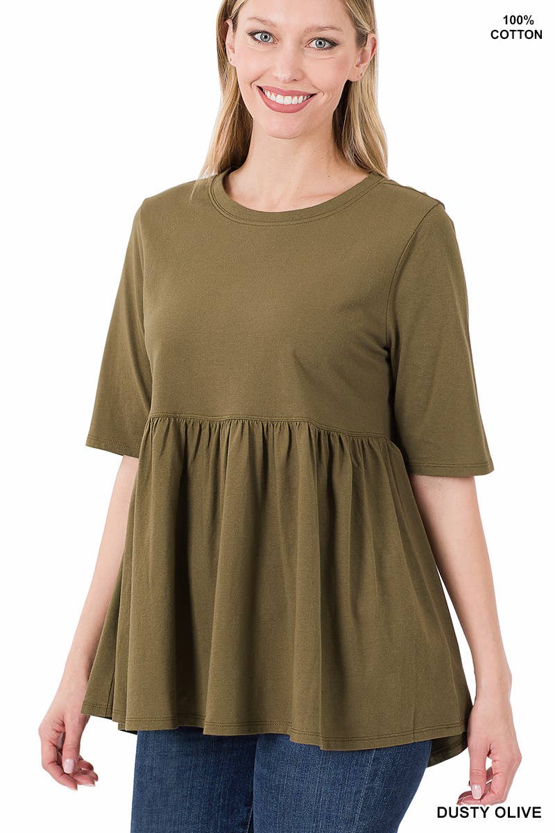 42POPS - Vendita all'ingrosso Tunica - Donna - ",,..._ Tunica in Cotone con Arricciatura a Vita Impero18