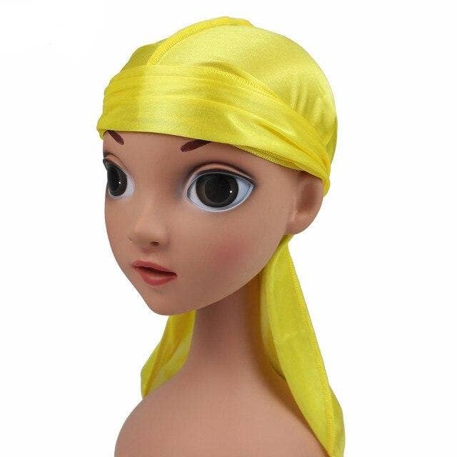 Gelbe Silky Durag für Kinder für den Großhandel von Taelor Boutique