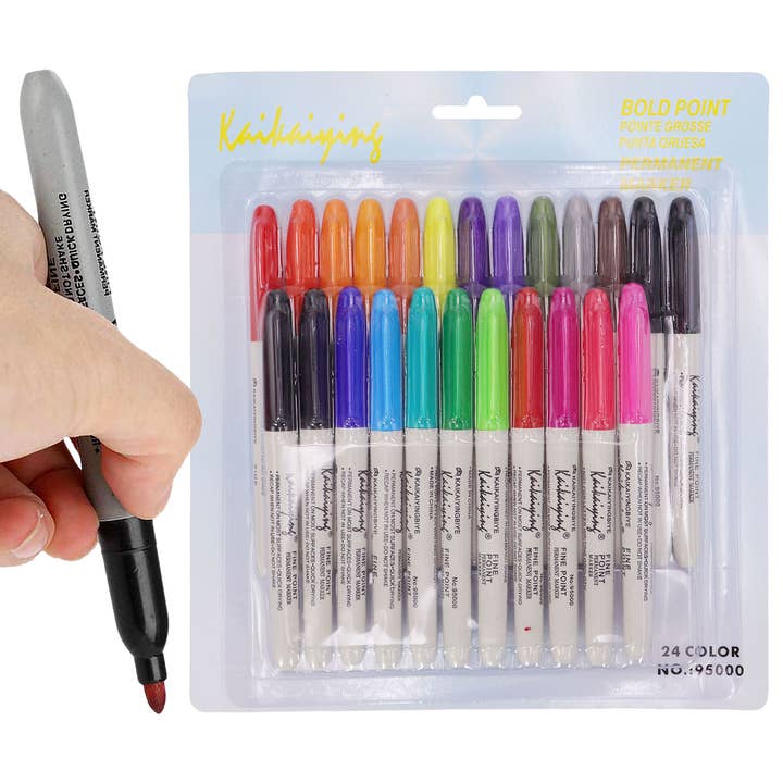 24-count Bold Point Permanent Marker Set and other Purchase Wholesale marker sets. Free Returns & Net 60 Terms on Faire trending on Faire.