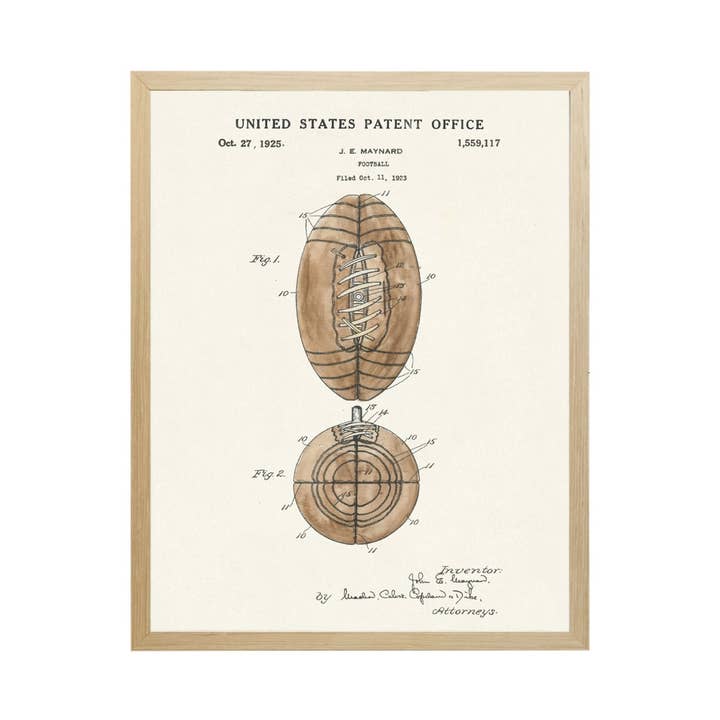 Brevet de football pour la vente par Antique Curiosities Inc