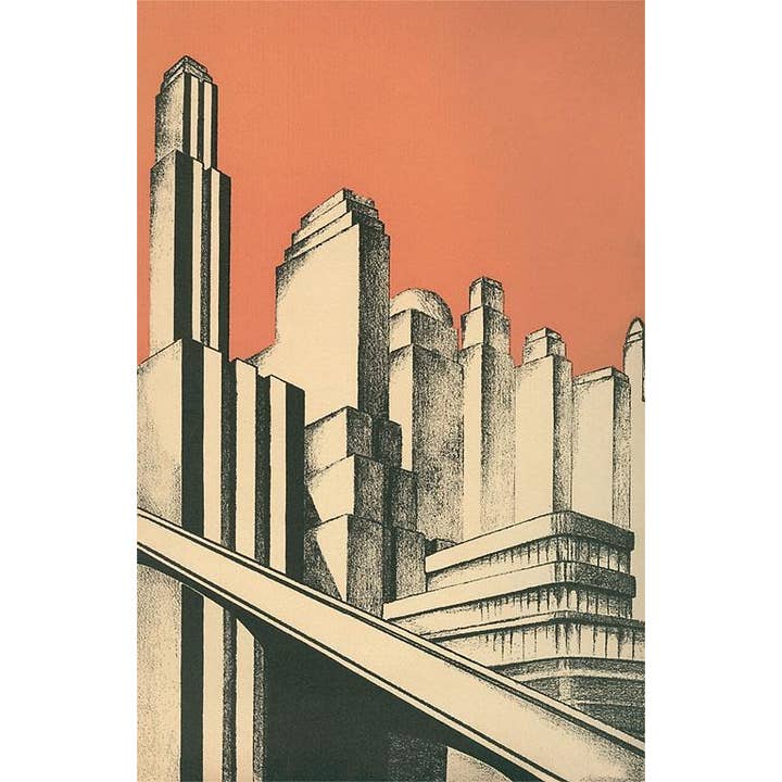 Art Print AM-352 City of the Future for wholesale by Found Image Press