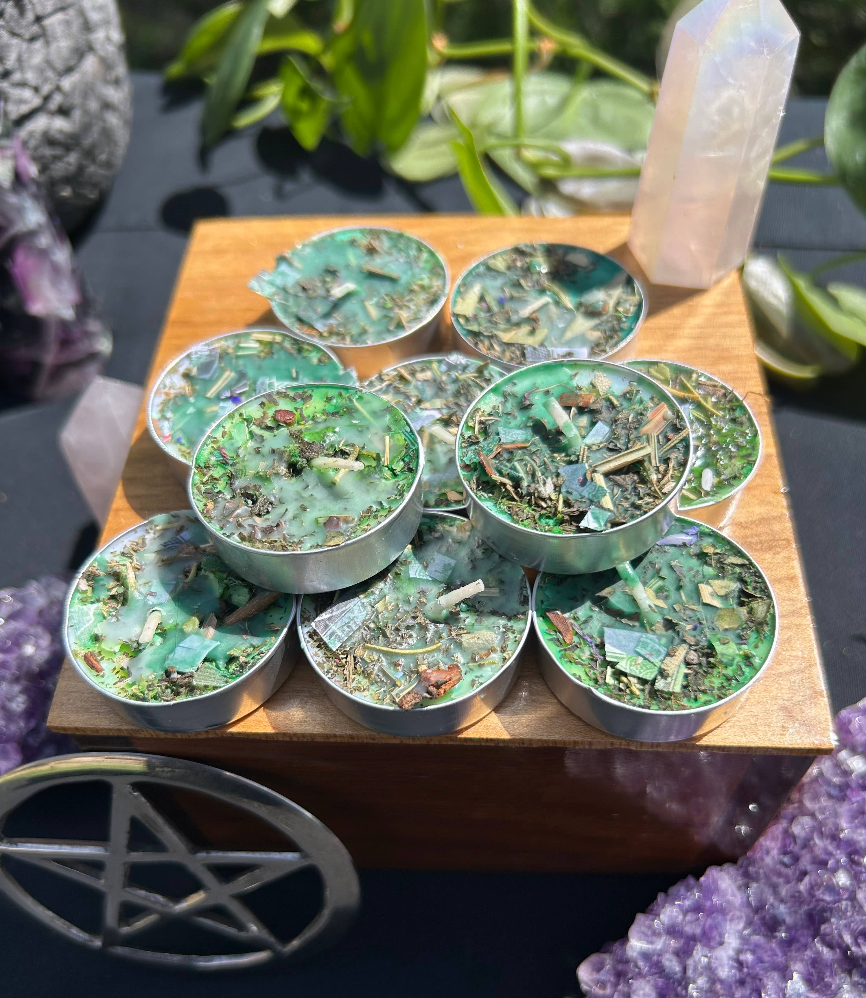 Prosperity And Wealth Tealight Spell Candles for wholesale by You Are Uniquely Magic