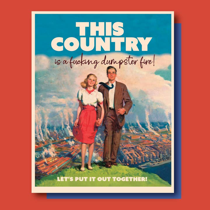 QUESTO PAESE coppia, amore, biglietto di auguri politico per la vendita all'ingrosso da parte di offensivedelightful