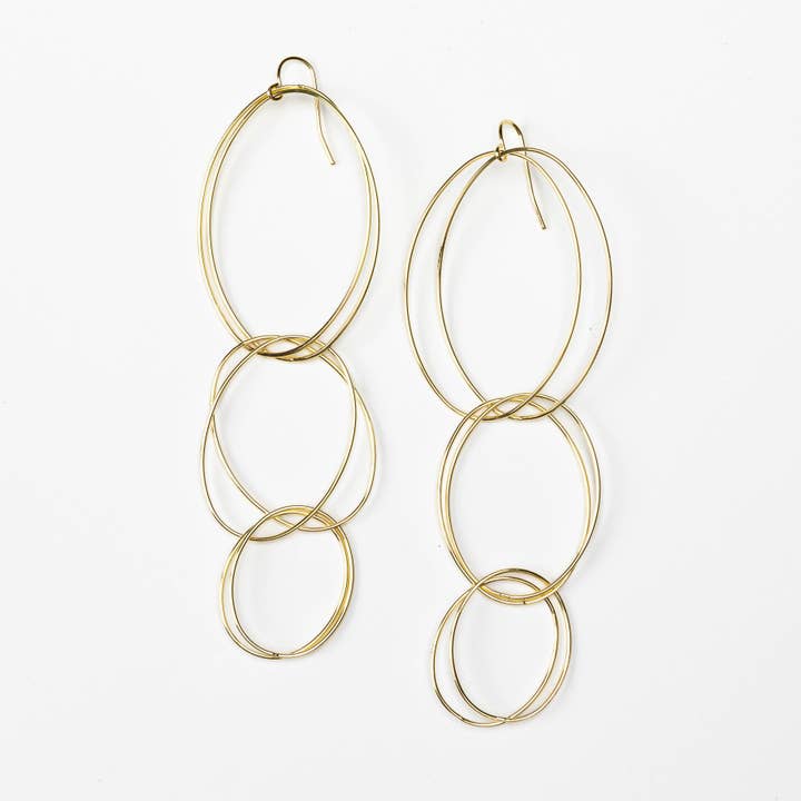 HARLOW Double Trifecta Earrings for wholesale by Nashelle Jewelry