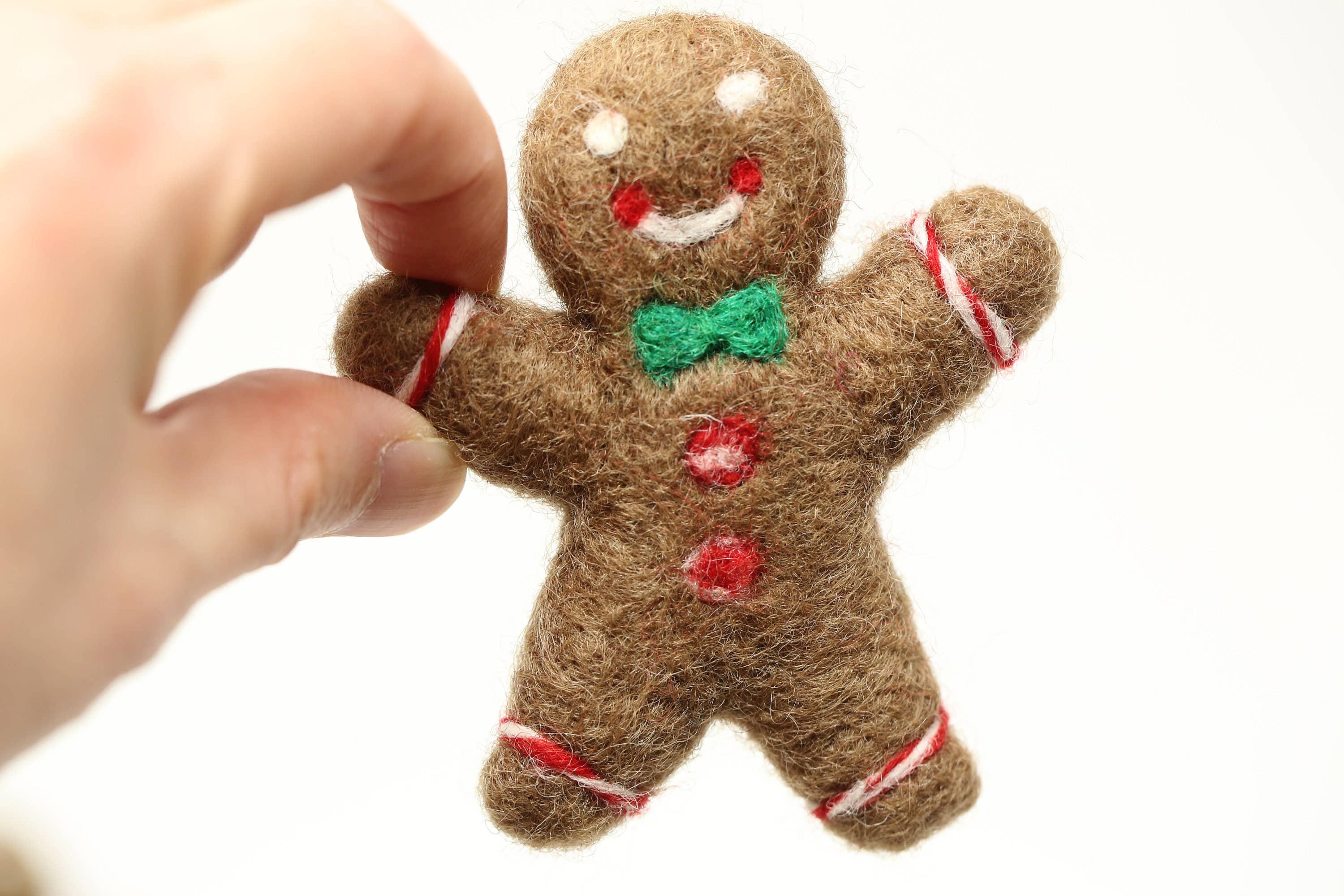The Felt Pod - Wholesale Christmas Decoration - Felted Gingerbread Man Christmas Decoration2