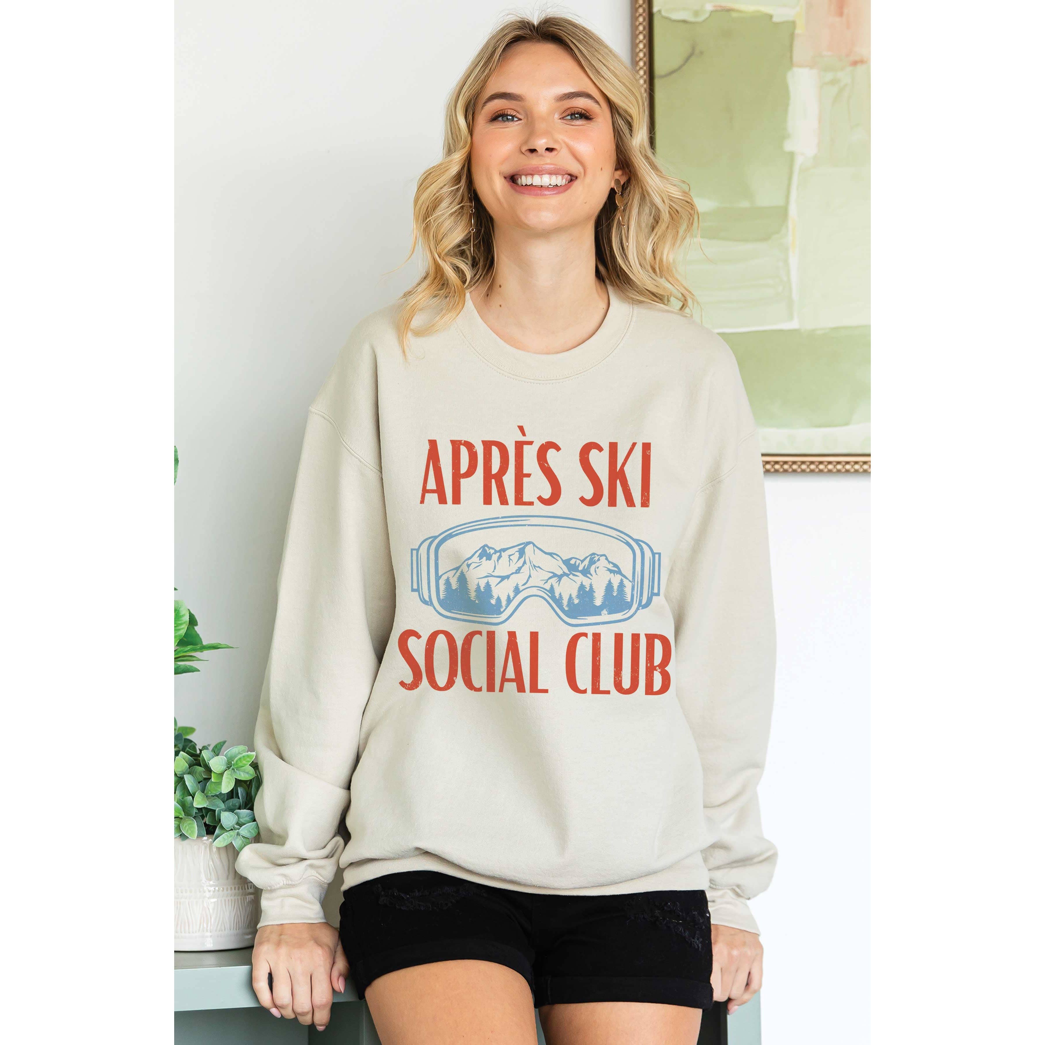BLUME & CO. - Wholesale Graphic Sweatshirt - Women's - APRES SKI SOCIAL CLUB Winter Graphic Sweatshirt2