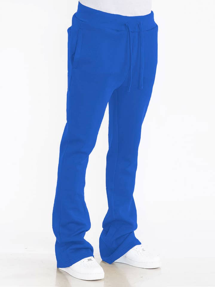 WEIV - Wholesale Pants - Men's - Solid Stacked Flare Track Pants TP133 5