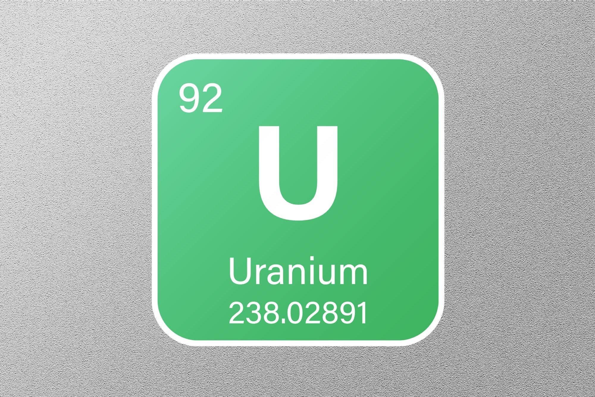 GraffMerch.com - Wholesale Sticker - Uranium Periodic Element Sticker
