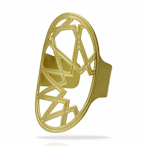 Bague dorée Granada pour la vente par RAS