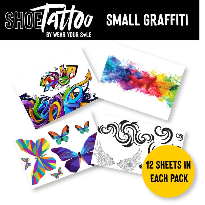Wear Your Sole - Wholesale Shoe Jewelry - Women's - WYS Small Shoe Tattoo - Graffiti