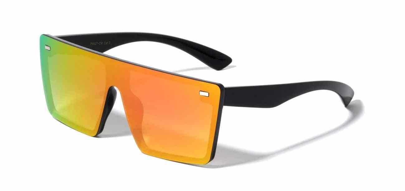 Sunrayzz Imports - Wholesale Sunglasses - Unisex - Flat Top Rimless Shield Sunglasses p6627-cm4