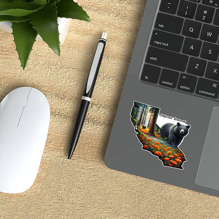 Sticker Atlas - Wholesale Sticker - California State Bear & Poppies Sticker4