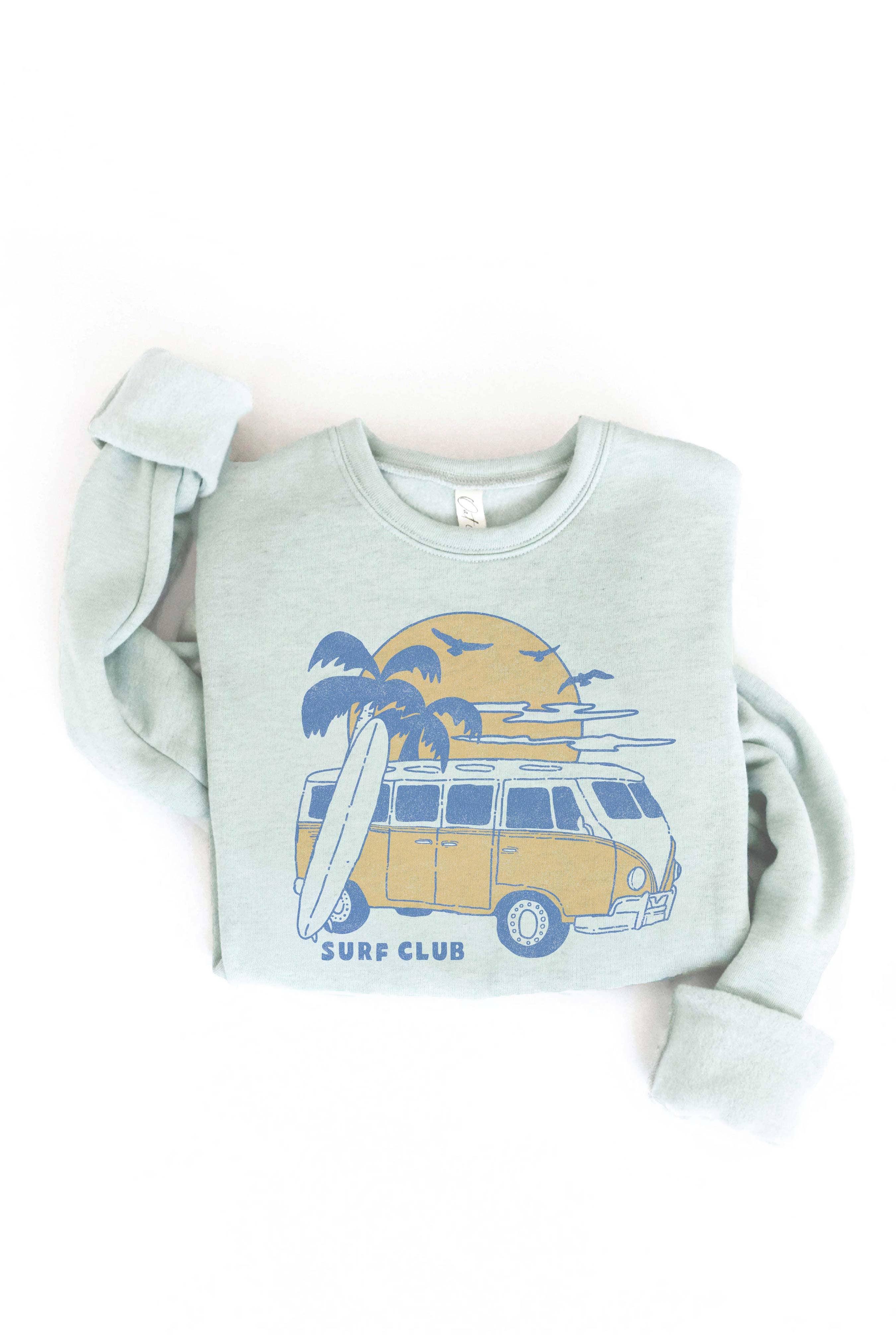 OAT COLLECTIVE - Wholesale Graphic Sweatshirt - Women's - SURF CLUB Graphic Sweatshirt7