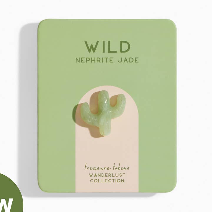 Nephrite Jade Crystal Cactus | Treasure Tokens: WILD for wholesale by GeoCentral