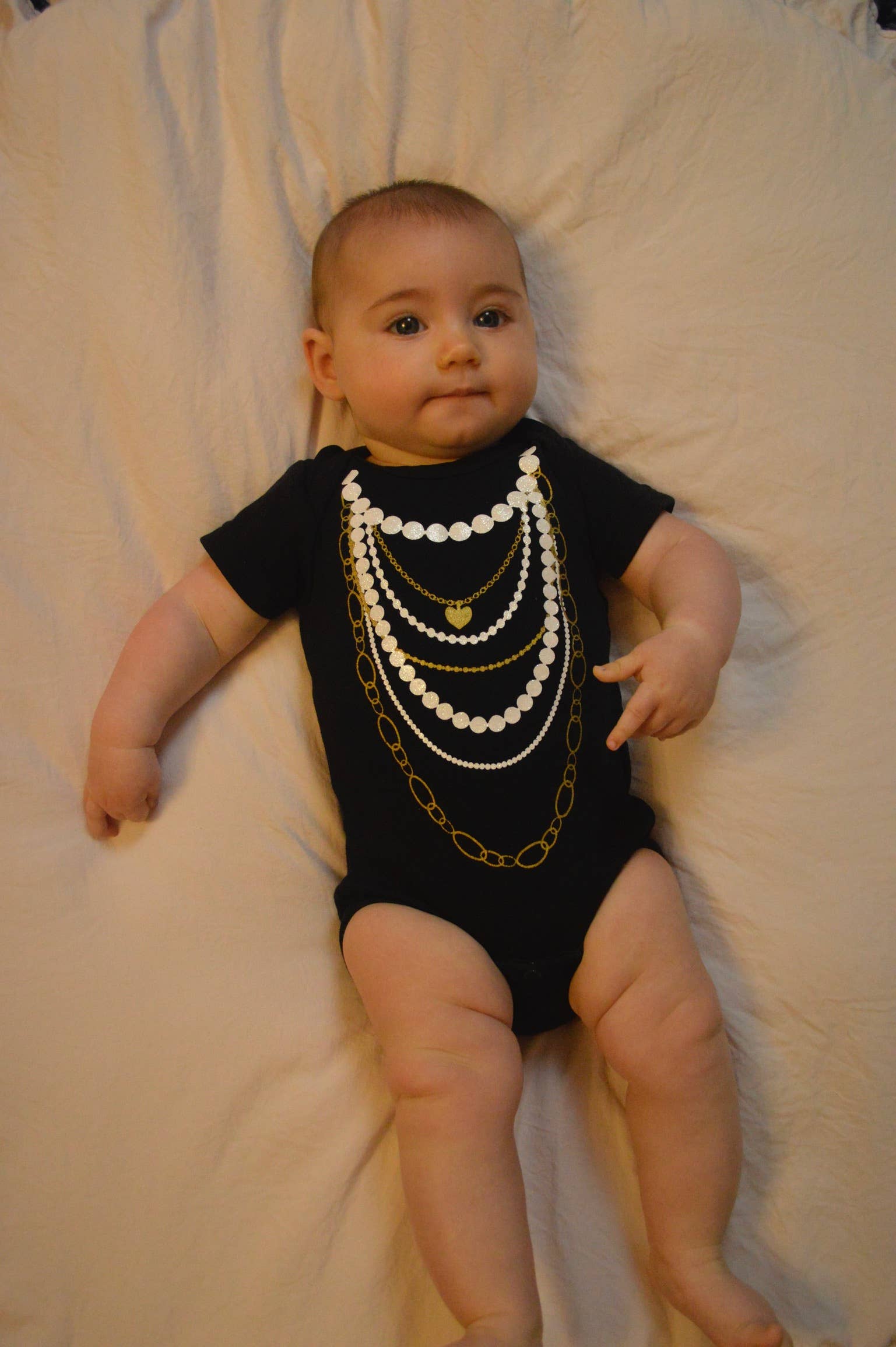 Sara Kety Baby & Kids - Vente Body (sans pieds) – bébé - Grenouillère Gold 'N Pearls1