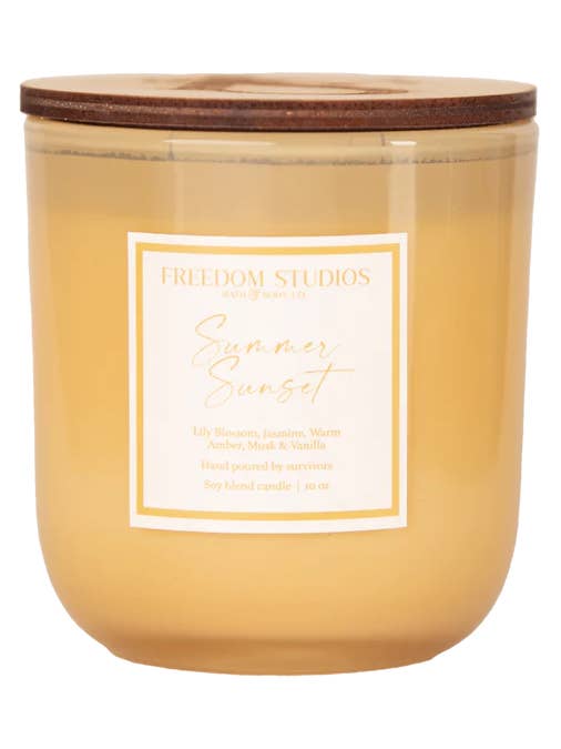 Summer Sunset 10 oz Candle for wholesale by Freedom Studios